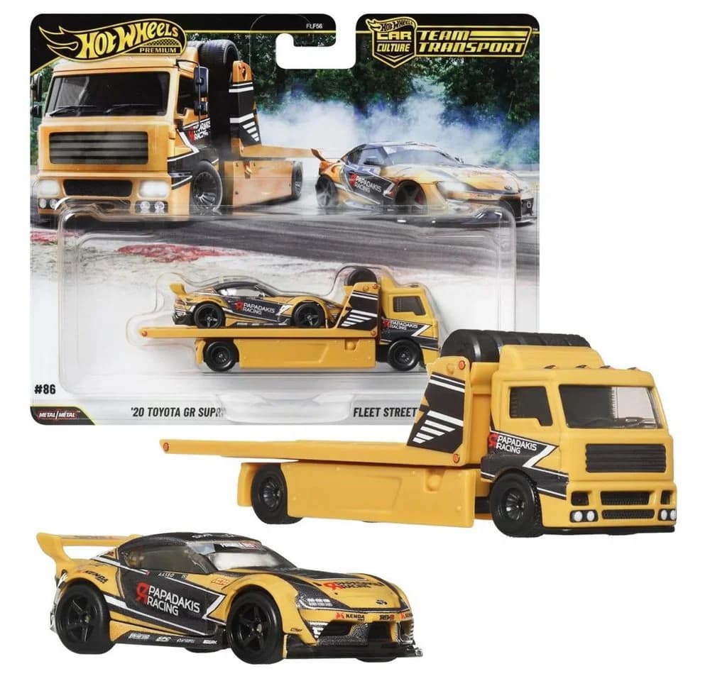 Hot Wheels Toyota GR Supra & Fleet Street Team Transport 1:64 Druckguss - Bild 2