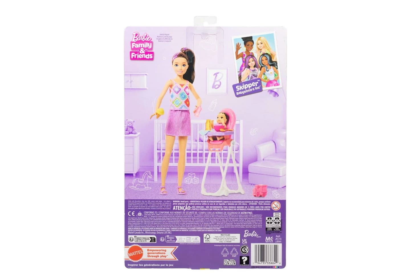 Barbie Skipper Babysitters Inc. Anziehpuppe Hochstuhl Spielset - Bild 4
