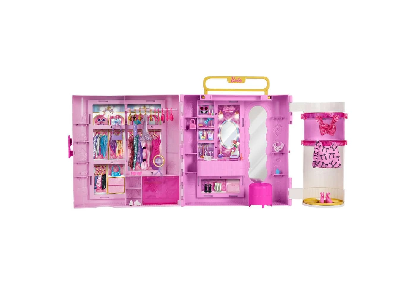 Barbie Deluxe Style Kleiderschrank Rosa Aufklappbar mit Schminkbereich - Bild 2