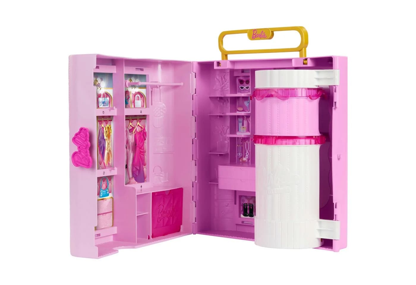 Barbie Deluxe Style Kleiderschrank Rosa Aufklappbar mit Schminkbereich - Bild 3