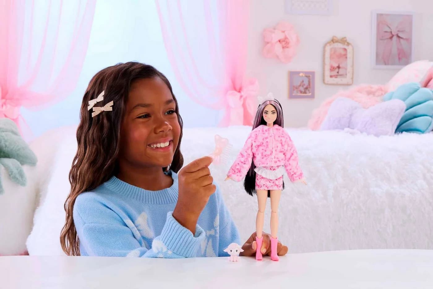 Barbie Anziehpuppe Barbie Cutie Reveal Sweet Bows Pinkes Lämmchen - Bild 3