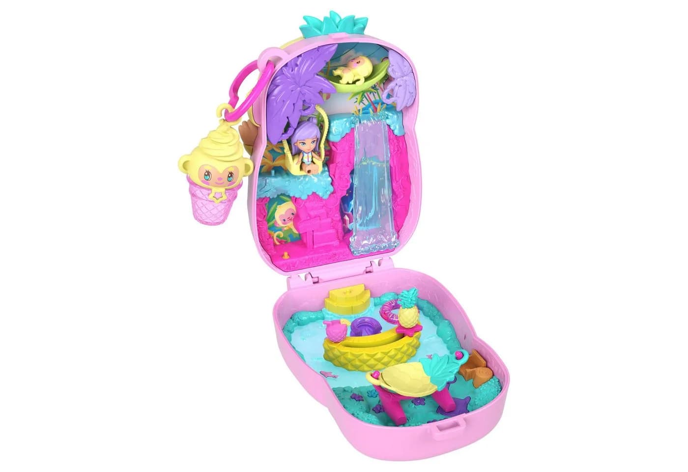 Polly Pocket Spielwelt Ananas Äffchen Schatulle Bunt - Bild 3