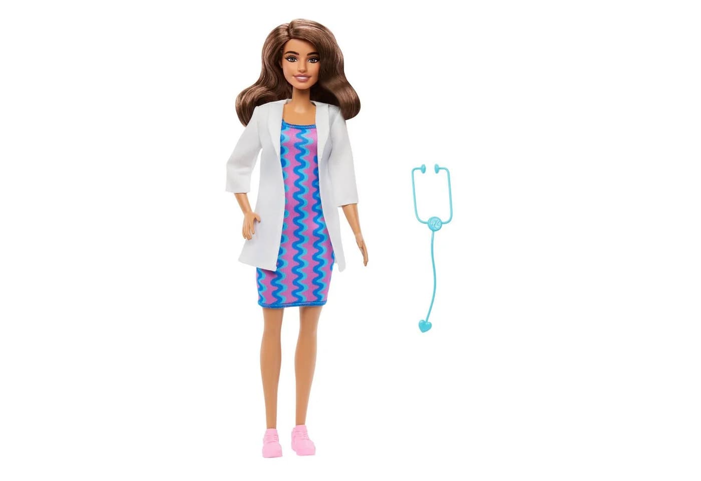 Barbie Anziehpuppe Ärztin mit Stethoskop und Kleidung - Bild 2