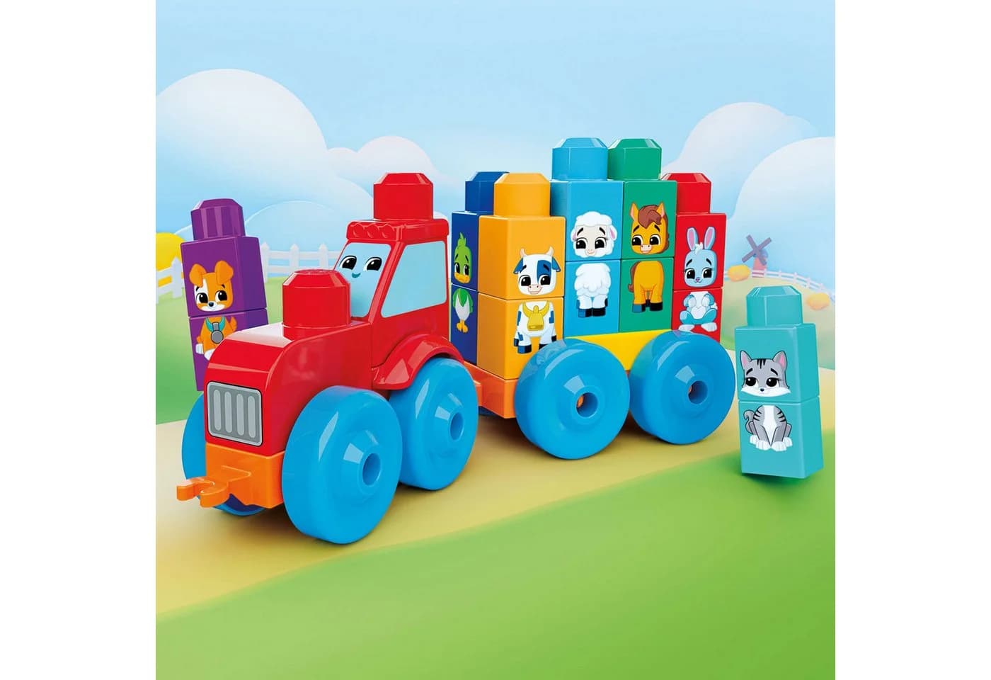 MEGA BLOKS Bau- und Lerntiertraktor Spielbausteine - Bild 3