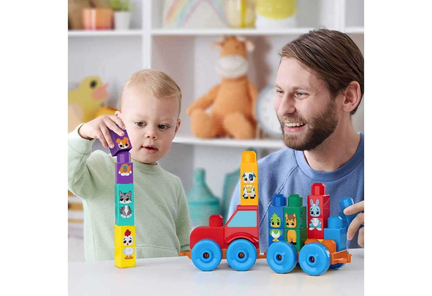 MEGA BLOKS Bau- und Lerntiertraktor Spielbausteine - Bild 4