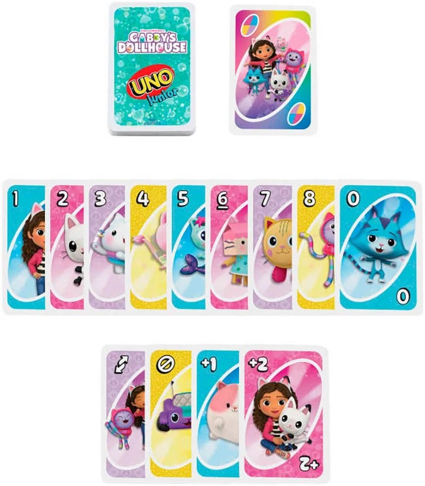 Mattel Games UNO Junior Gabby's Dollhouse Kartenspiel Bunt - Bild 4