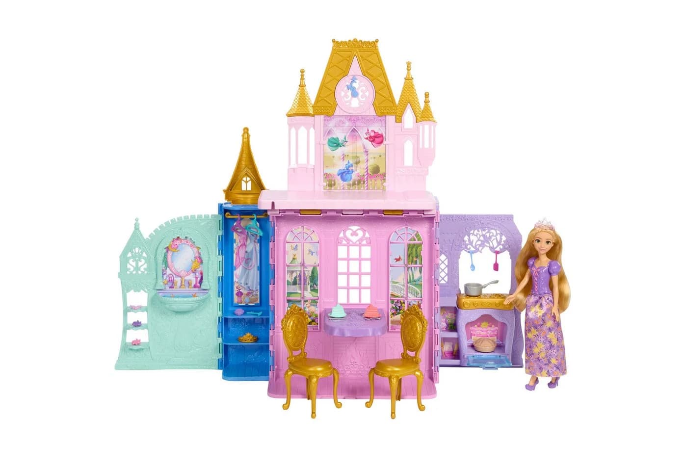 Mattel Disney Princess Faltbares Schloss-Spielset mit Rapunzel-Puppe - Bild 2