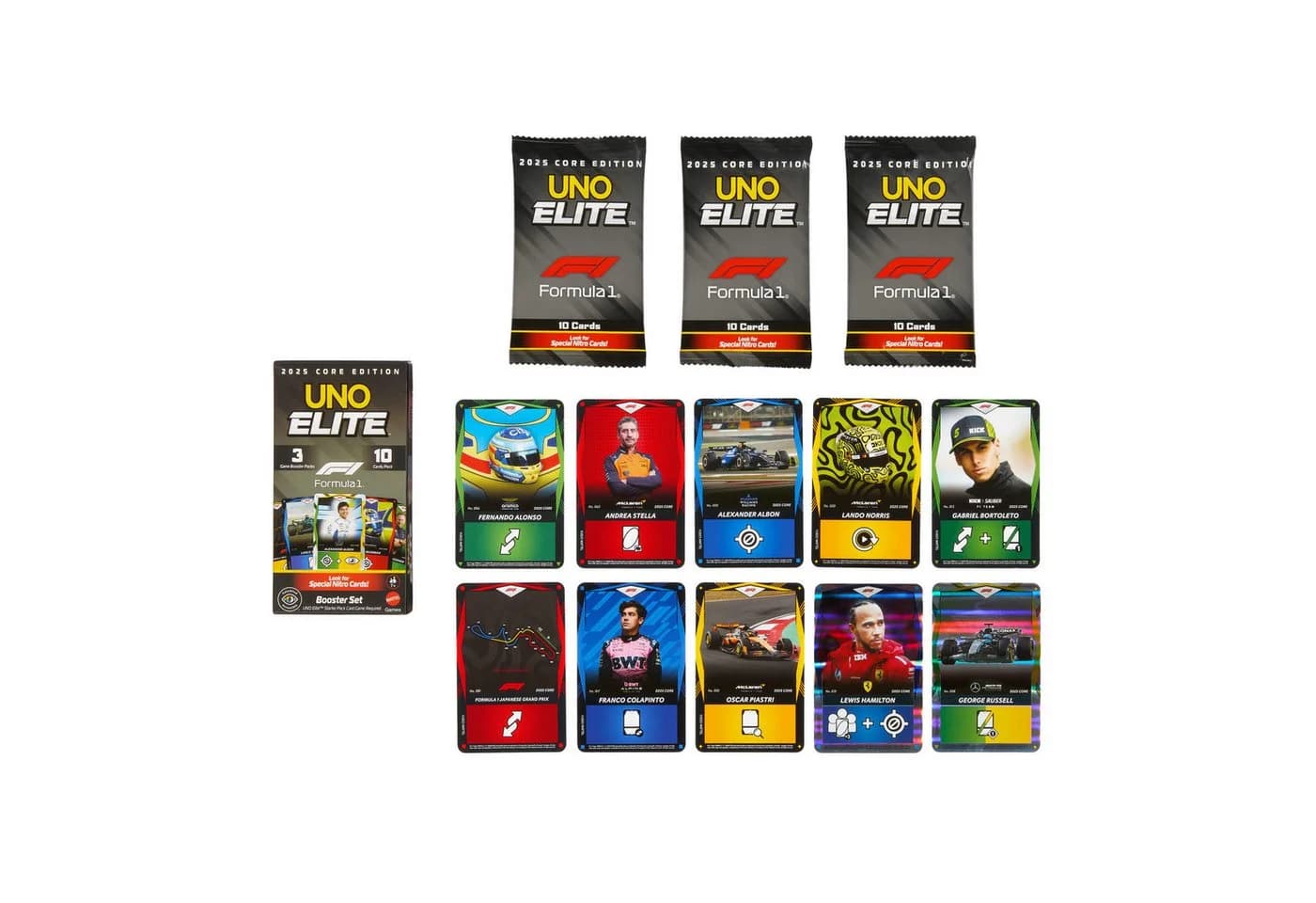 Mattel games UNO Elite F1 Booster-Set Kartenspiel