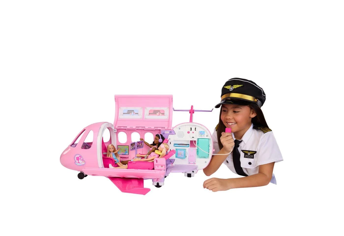 Barbie Traumflugzeug mit Sound, Mikrofon und Zubehör