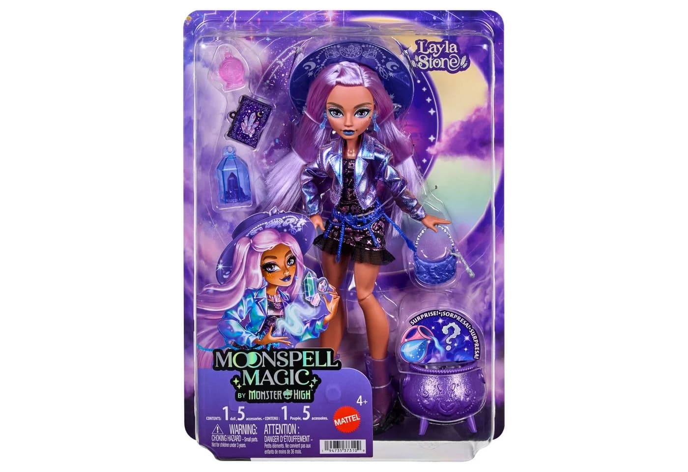 Monster High Anziehpuppe Moonspell Magic Layla Stone Kristall-Hexe - Bild 2