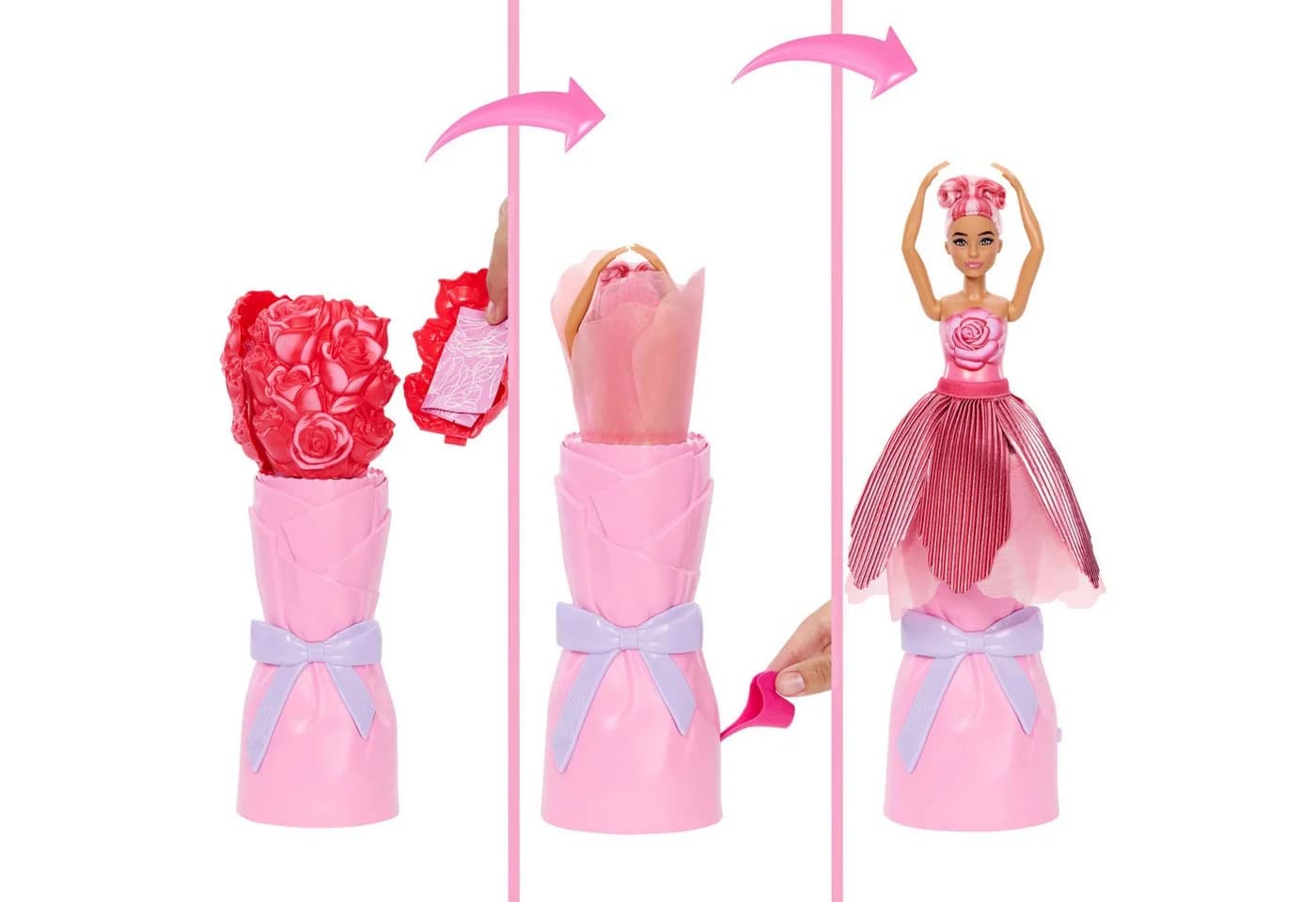 Barbie Anziehpuppe Flower Surprise Rote Rose mit Duft - Bild 5