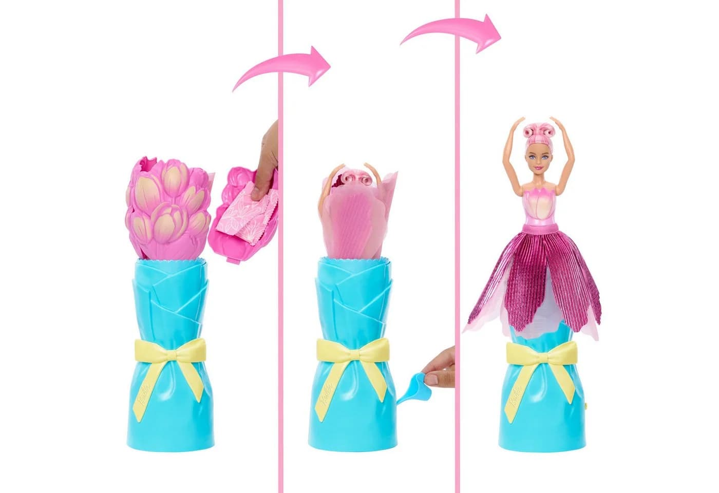 Barbie Anziehpuppe Flower Surprise Puppe - pinke Tulpe mit Duft - Bild 5
