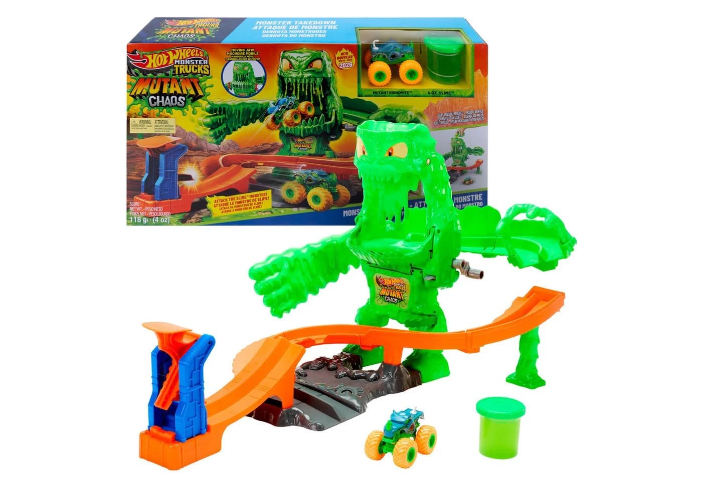 Hot Wheels Monster Trucks Mutant Monster Duell Spielset mit Schleim - Bild 2