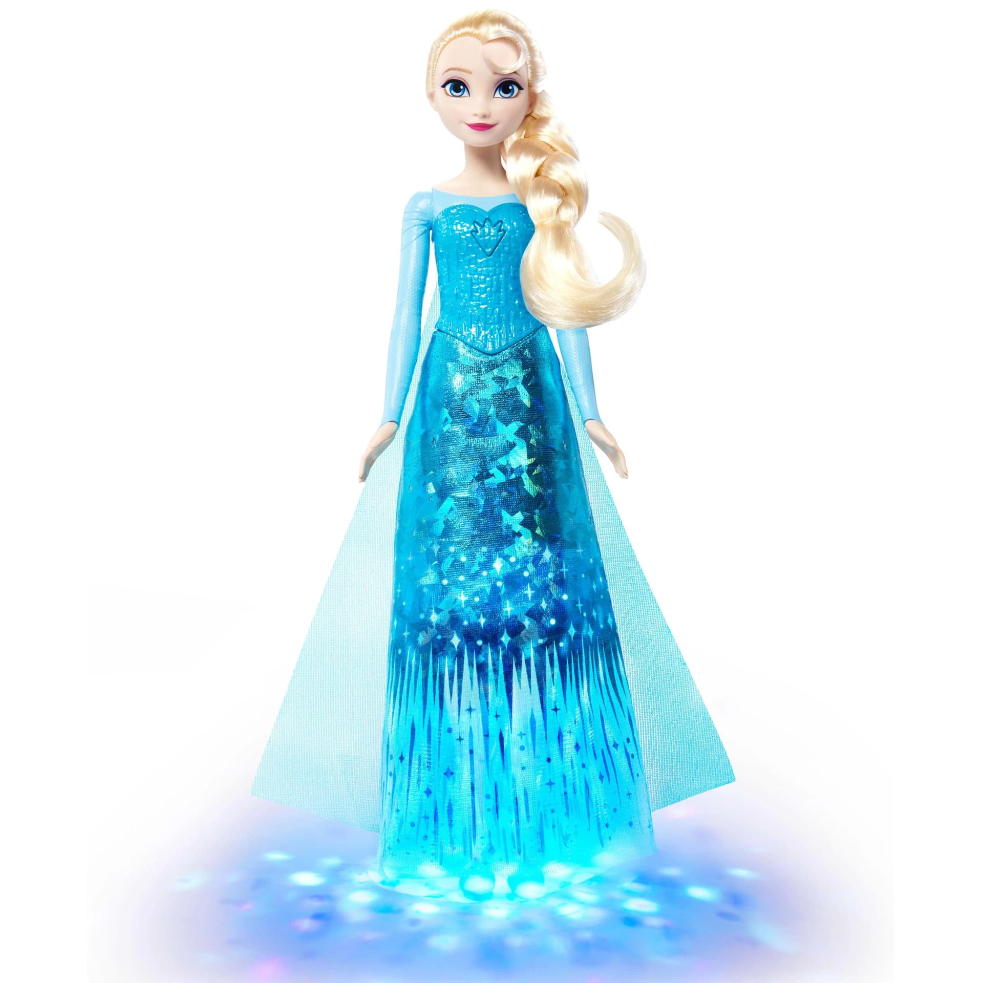 Mattel Disney Die Eiskönigin Singende Elsa Puppe blau mit Lichteffekten