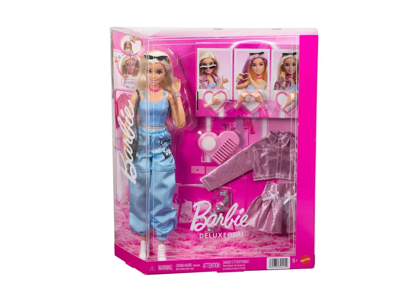 Barbie Deluxe Style Customization Anziehpuppe mit Farbwechsel-Haar und Zubehör