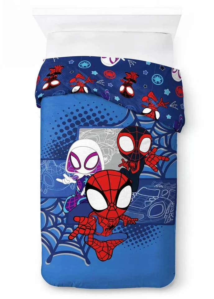 MARVEL Kinderbettwäsche Marvel Spidey Bettbezug-Set 135x200 cm + Kissenbezug 80x80 cm Blau - Bild 5