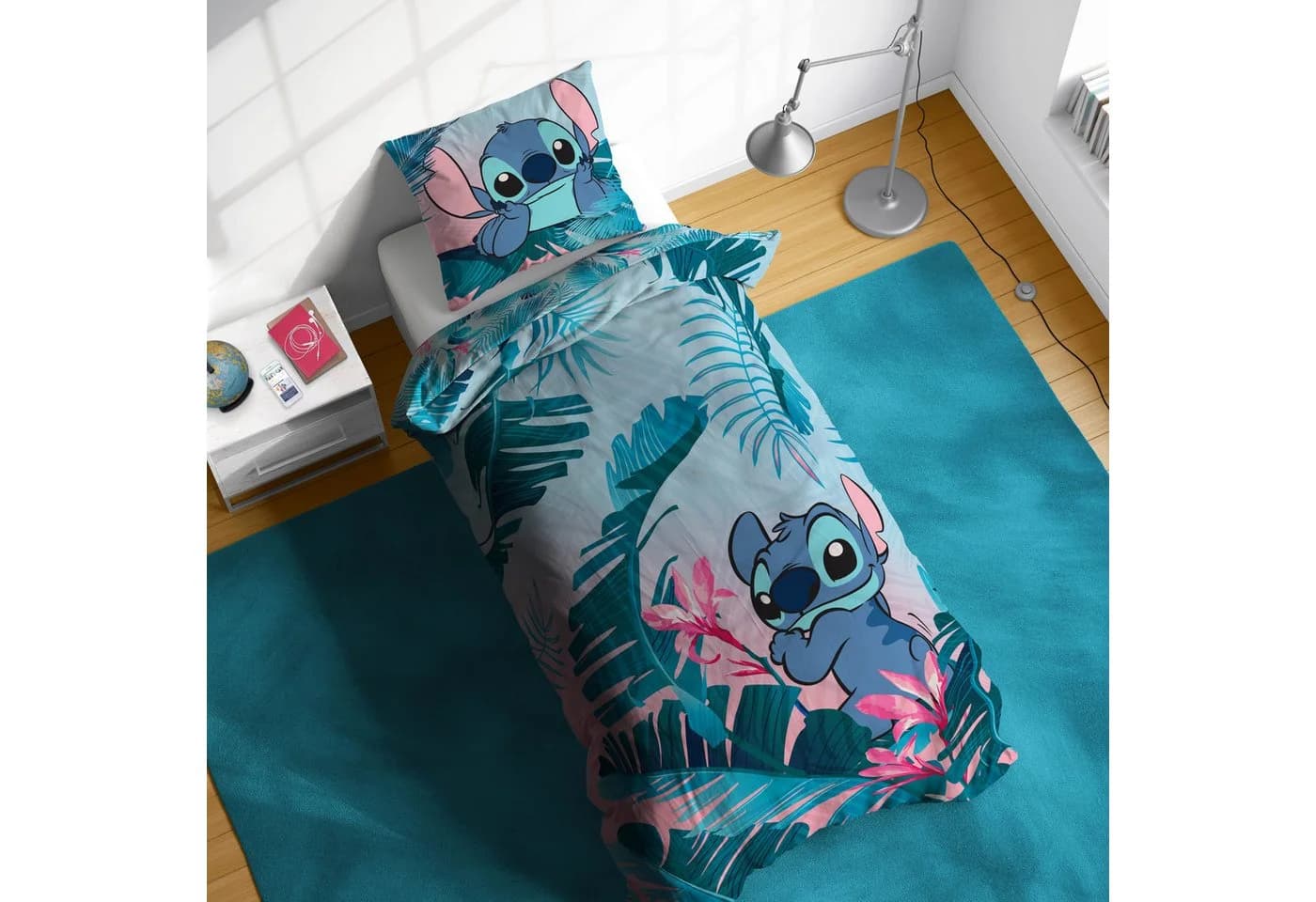 Disney Lilo & Stitch Kinderbettwäsche Set 2 tlg. 135x200 cm blau
