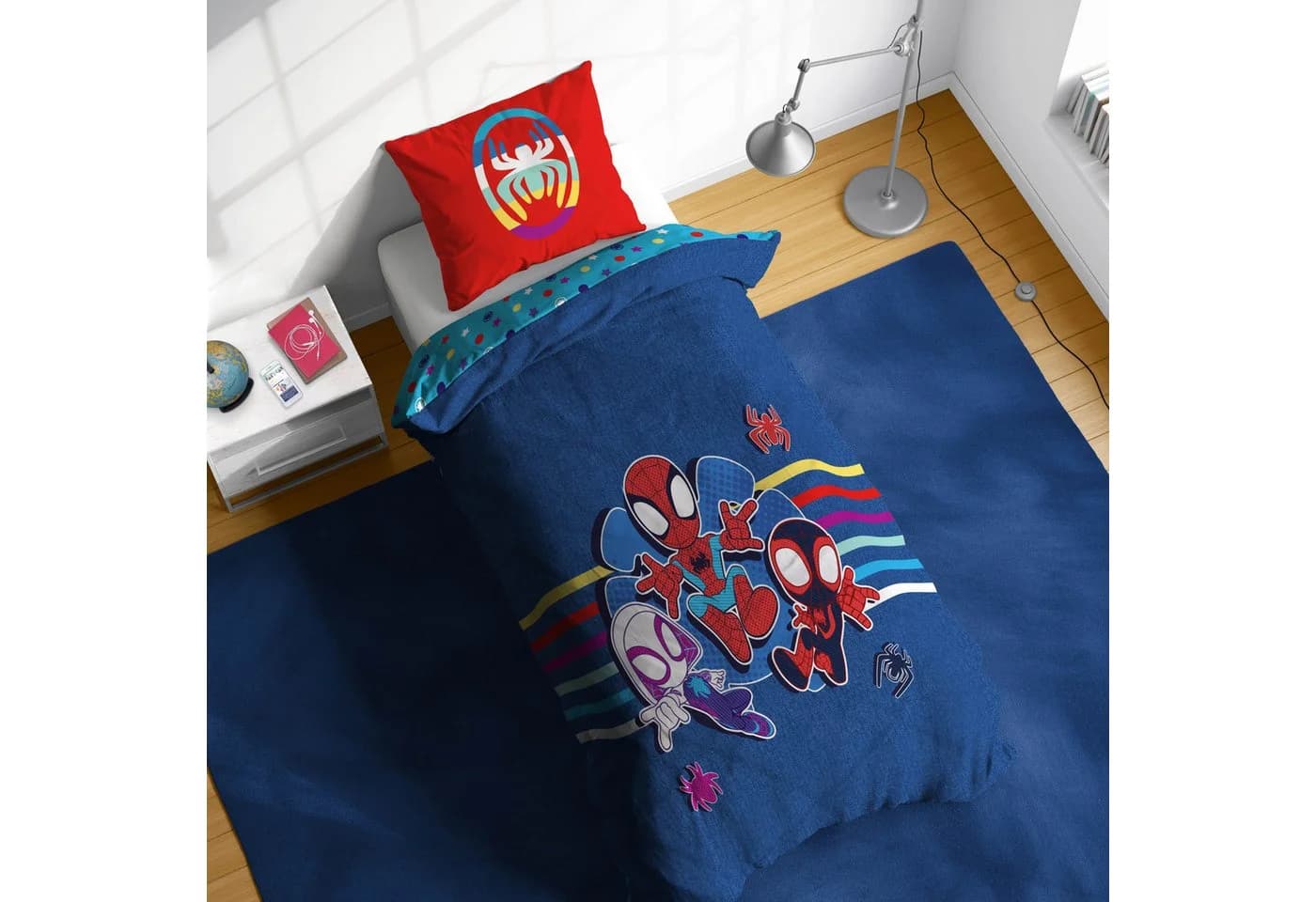 Kinderbettwäsche Marvel Spidey Set Blau