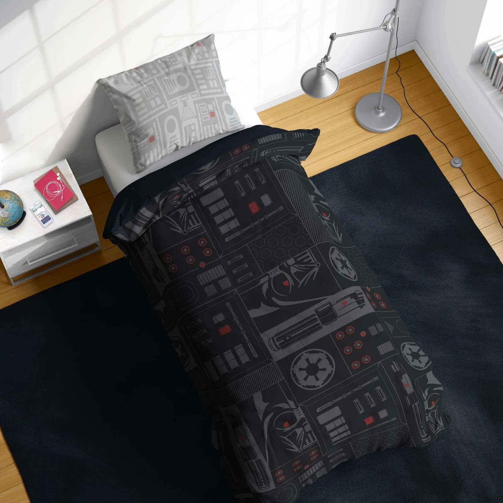 Star Wars Kinderbettwäsche Dark Side Vader Schwarz Linon