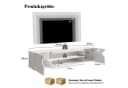 AMERLIFE Hängendes TV Board 160 cm Hochglanz Weiß mit RGB-LED Bild 1