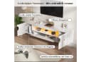 AMERLIFE Hängendes TV Board 160 cm Hochglanz Weiß mit RGB-LED Bild 5