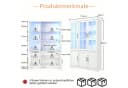AMERLIFE Vitrine Weiß mit LED Beleuchtung 6 Türen Bild 1