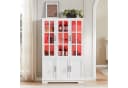 AMERLIFE Vitrine Weiß mit LED Beleuchtung 6 Türen Bild 4
