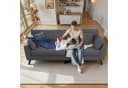 AMERLIFE Big-Sofa 2-Sitzer Cord Sofa Grau Modern Bild 4