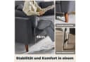 AMERLIFE Big-Sofa 2-Sitzer Cord Sofa Grau Modern Bild 5