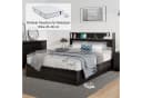 AMERLIFE Doppelbett mit Stauraum und USB-Steckdosen Schwarz Bild 5