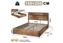 AMERLIFE Doppelbett mit Stauraum & USB Industrial Design Bild 1