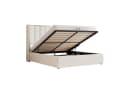AMERLIFE Polsterbett Hydraulisches Stauraumbett 140x200cm Creme Schwarz Bild 2