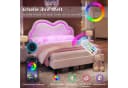 AMERLIFE Kinderbett Jugendbett Rosa Samt-Optik LED Wolken-Kopfteil Bild 5
