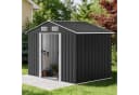 AMERLIFE Gerätehaus Metall Schwarz mit Schiebetür Bild 2