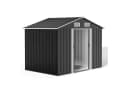 AMERLIFE Gerätehaus Metall Schwarz mit Schiebetür Bild 3