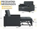 AMERLIFE Schlafsofa 3-in-1 mit Bettfunktion & Seitentaschen Bild 1