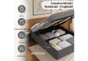 AMERLIFE Polsterbett Grau mit Stauraum, LED & USB Bild 5