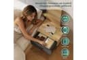 AMERLIFE Bett mit Polsterkopfteil und Bettkasten Grau Holzoptik Bild 4