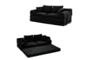Vipbear Modulares 2-Sitzer Sofa Schwarz Cordstoff Memory-Schaum Bild 3