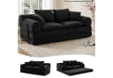 Vipbear Modulares 2-Sitzer Sofa Schwarz Cordstoff Memory-Schaum Bild 4