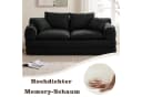Vipbear Modulares 2-Sitzer Sofa Schwarz Cordstoff Memory-Schaum Bild 5