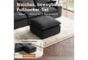 Vipbear Modulares Cordsofa mit Hocker, Grau, U-Form Schlafsofa Bild 4