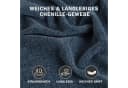 Vipbear Loungesessel Chenille blau mit Massivholzrahmen Bild 4