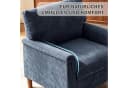 Vipbear Loungesessel Chenille blau mit Massivholzrahmen Bild 5
