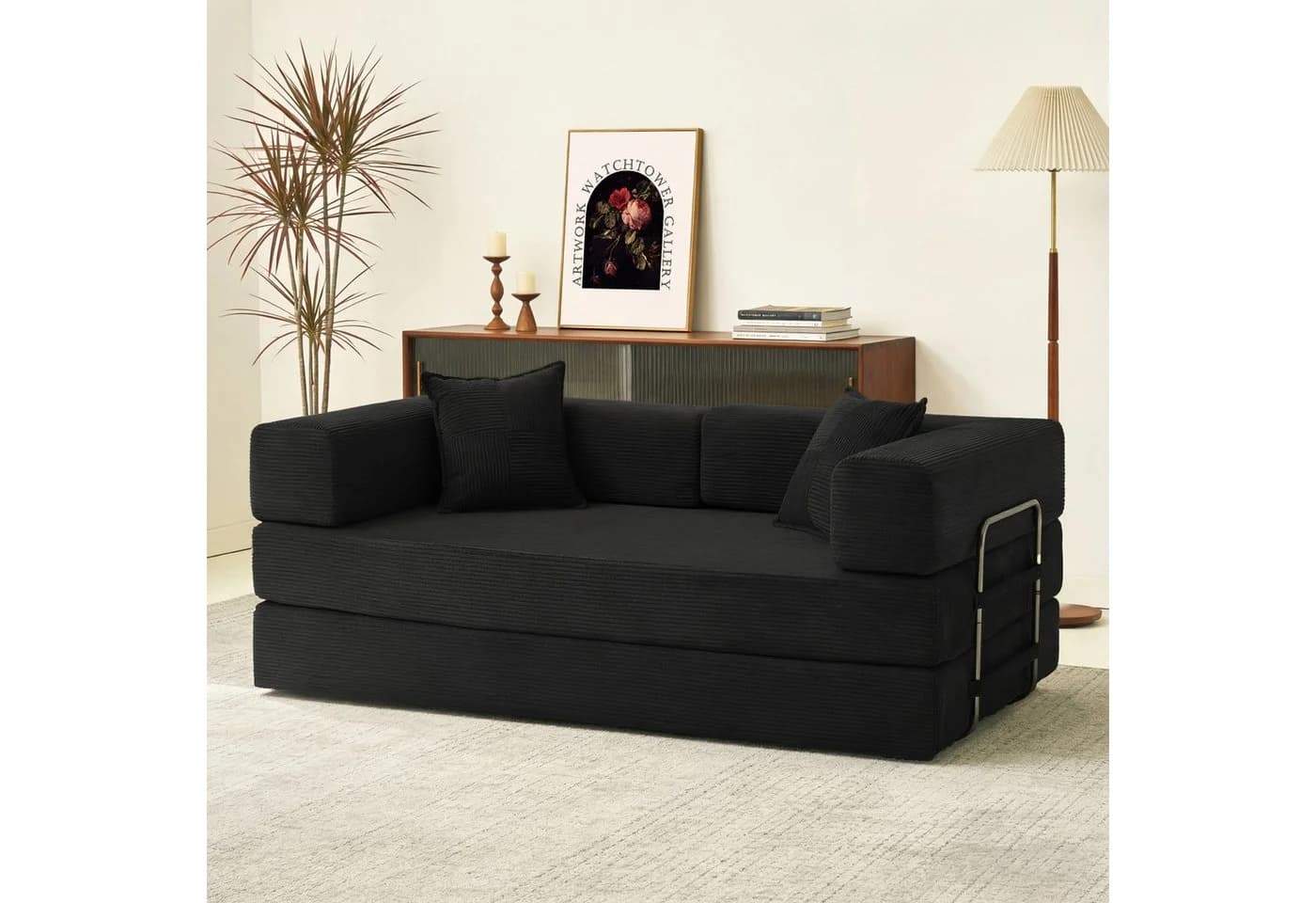 Vipbear Schlafsofa 5-in-1 Cord Grün/Orange/Grau/Beige/Schwarz
