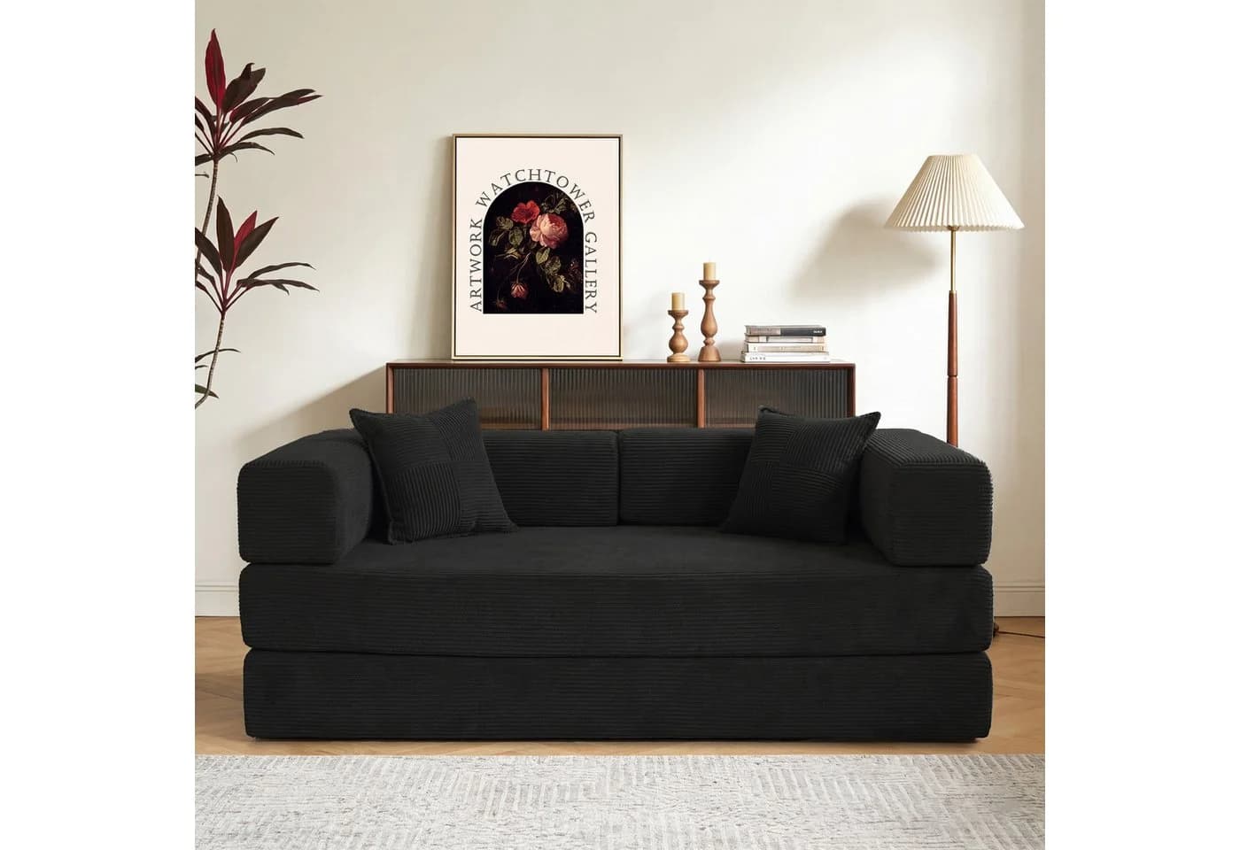 Vipbear Schlafsofa 5-in-1 Cord Grün/Orange/Grau/Beige/Schwarz - Bild 2
