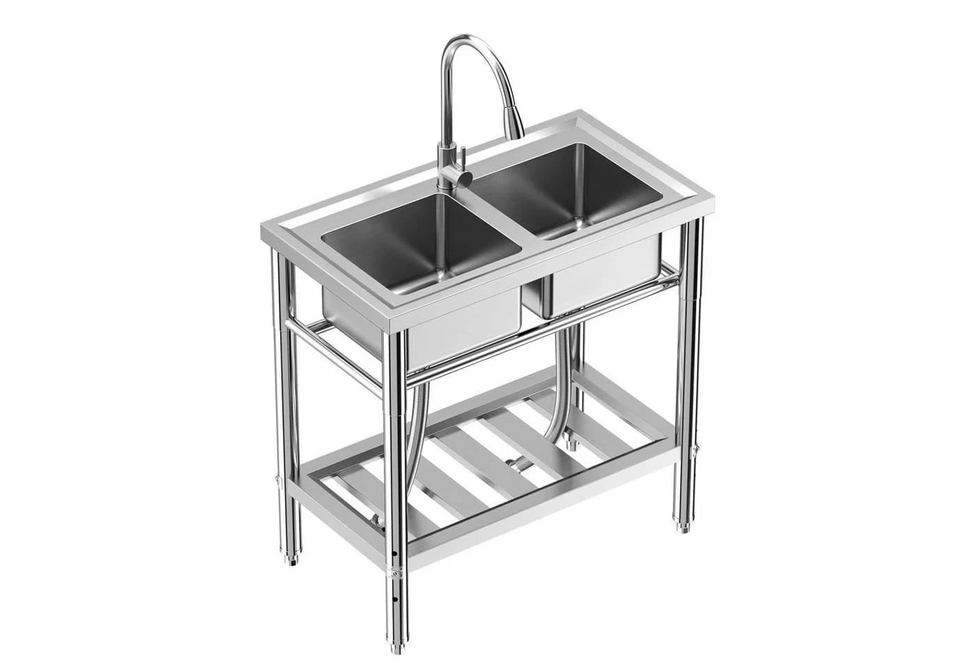GarveeMore Edelstahlspüle Set mit Wasserhahn 360° drehbar - Bild 2
