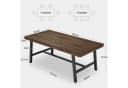 GarveeMore Esstisch 180 cm Braun Landhausstil Bild 4