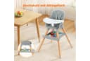 Ezebaby Holzstuhl 6in1 Multifunktional Grau Buche Bild 4