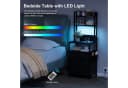 Dripex Nachttisch mit LED & Ladefunktion Schwarz Bild 4